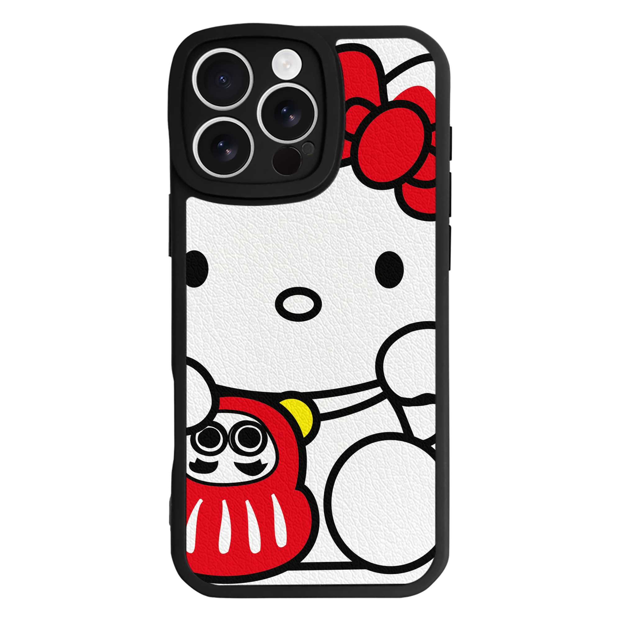 （画像用） Hello Kitty ハローキティ 【iPhone 16シリーズ対応】シリコンスマホケース（レザー調） 材質：シリコン